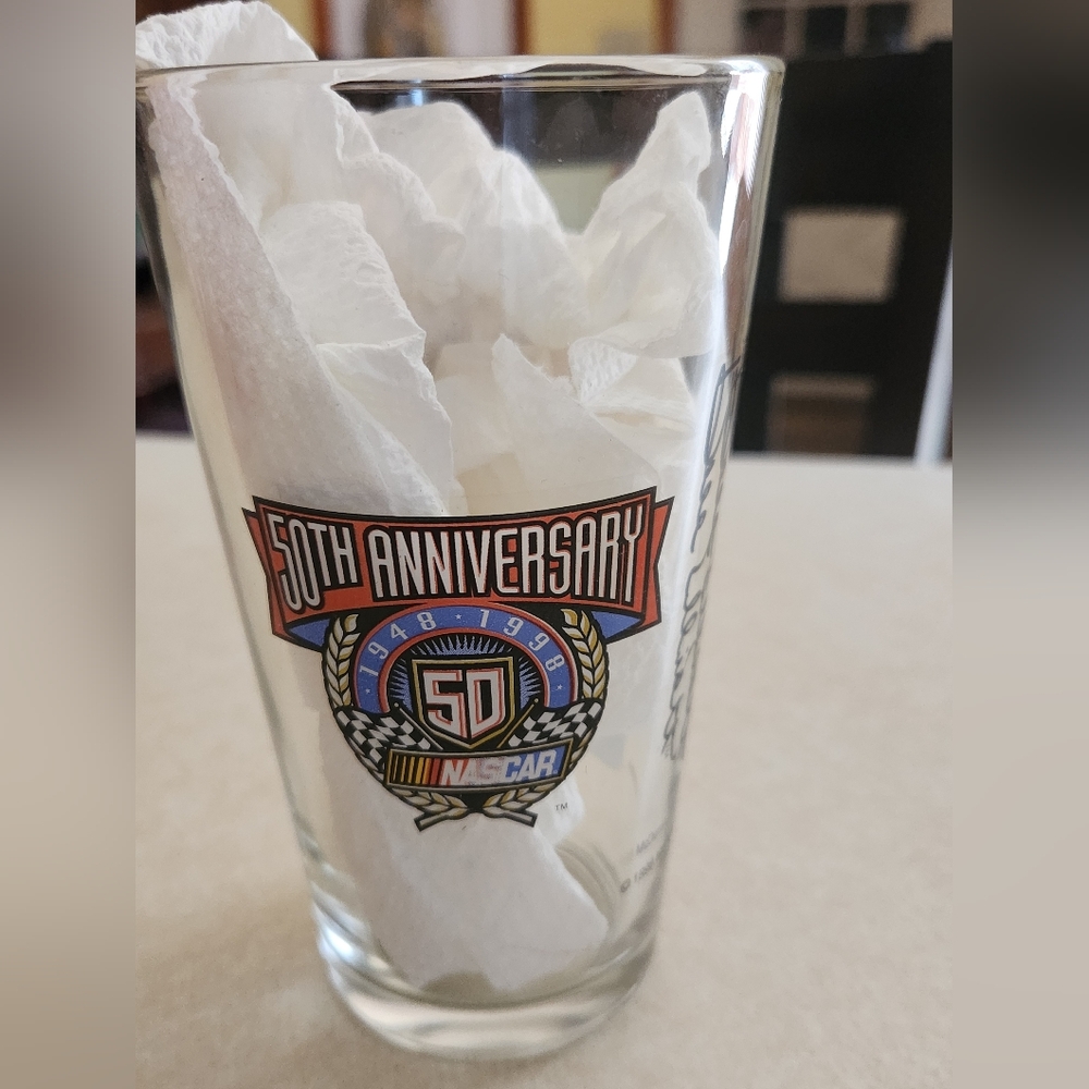 Nascar Bill Elliot pilsner glass.